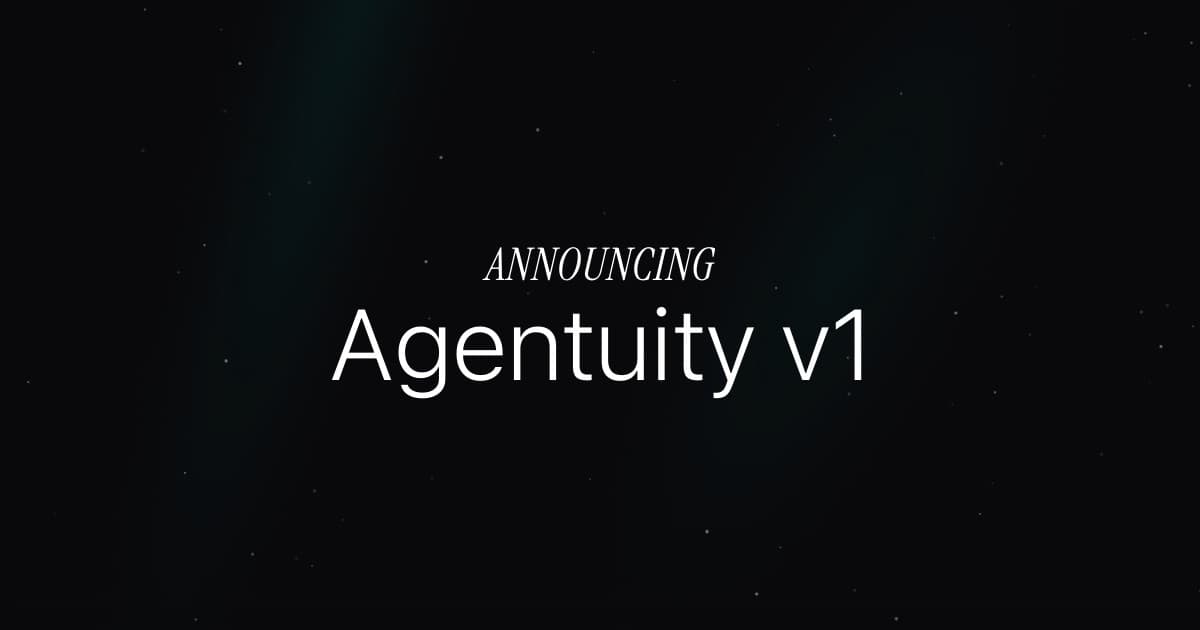 Agentuity v1: A New Kind of Cloud, Built for AI Agents